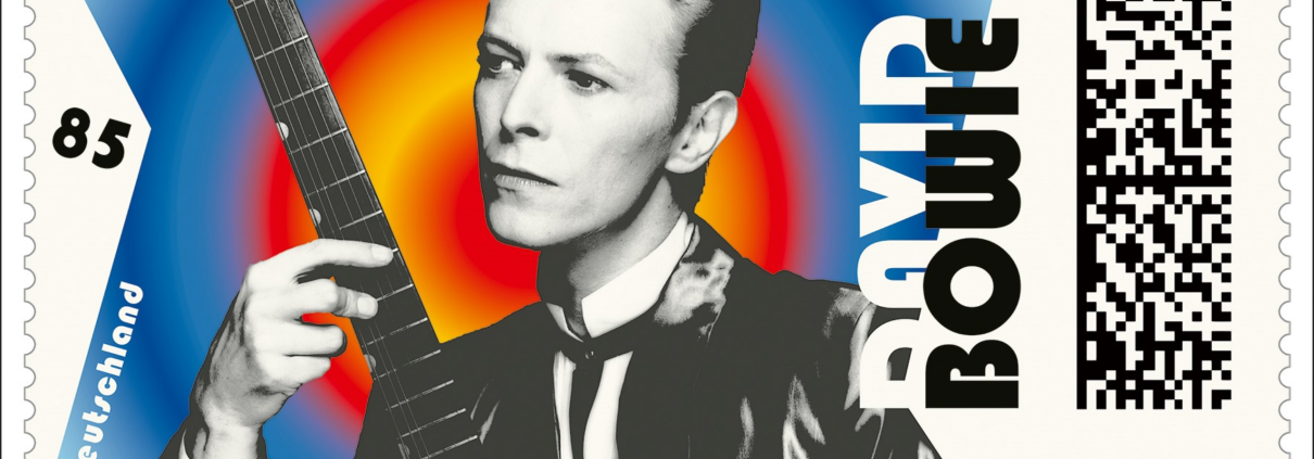 Francobollo di David Bowie della Deutsche Post ©Bundesministerium der Finanzen https://www.bundesfinanzministerium.de/Web/DE/Meta/Benutzerhinweise/benutzerhinweise.html