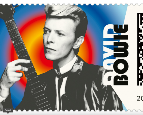 Francobollo di David Bowie della Deutsche Post ©Bundesministerium der Finanzen https://www.bundesfinanzministerium.de/Web/DE/Meta/Benutzerhinweise/benutzerhinweise.html